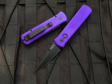 Pro-Tech Godson Auto Folder Purple Aluminum Body w/ Black Plain Edge Blade (3.15") 721-PURPLE