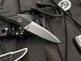 Medford Necromancer Fixed Blade Black G10 Handles w/ PVD Hardware and S35VN Tumbled Blade (2.5")