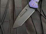 Medford Praetorian Slim Violet Jasmine Fade Anodized Titanium Body w/ PVD Clip, Violet Hardware, and S35VN Black PVD Blade (3.6")