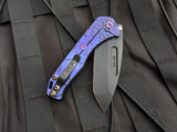 Medford Praetorian Slim Violet Jasmine Fade Anodized Titanium Body w/ PVD Clip, Violet Hardware, and S35VN Black PVD Blade (3.6")