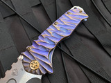 Medford Praetorian T Violet/Bronzed Predator Titanium Body w/ Bronzed Hardware and 3V Tumbled Drop Point Blade (3.75")