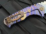 Medford Praetorian T Violet/Bronzed Predator Titanium Body w/ Bronzed Hardware and 3V Tumbled Drop Point Blade (3.75")