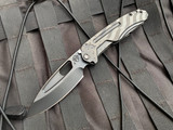 Medford Infraction Folder PVD Ghost American Flag Titanium Body w/ Black PVD Hardware, Bronzed Clip, and S35VN Black PVD Blade (3.625")