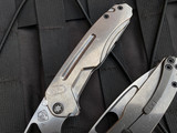 Medford Infraction Folder Tumbled Titanium Body w/ Black PVD Hardware and S35VN Tumbled Blade (3.625")