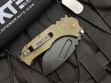 Medford Scout M/P Folder OD Green G10 Scales w/ Bronzed Hardware, PVD Clip, and D2 Black PVD Tanto Blade (3.75")