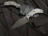 Bastinelli Foreigner Fixed Blade Black Micarta Scales w/ Black PVD Plain Edge Blade (3.38") BC-34 PVD