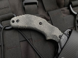 Bastinelli Foreigner Fixed Blade Black Micarta Scales w/ Black PVD Plain Edge Blade (3.38") BC-34 PVD