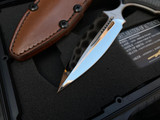 Marfione Custom Hypnotic Fixed Blade Push Dagger Carbon Fiber Scales w/ M390 Mirror Polished Blade (4.25")