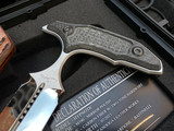 Marfione Custom Hypnotic Fixed Blade Push Dagger Carbon Fiber Scales w/ M390 Mirror Polished Blade (4.25")