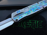 Heretic Knives custom Cleric II D/E Full Stainless Steel Abalone Inlaid Body w/ Abalone Switch and Elmax Mirror Polished Blade (4.25”) 