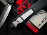 Microtech Dirac Delta D/E Black Aluminum Body w/ Stonewashed Plain Edge Blade (3.8”) 227-10