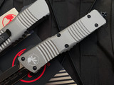 Microtech Combat Troodon D/E Titanium Grey Aluminum Body w/ Black Plain Edge Blade (3.8") 142-1TG