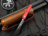 Microtech UTX-70 T/E Red Aluminum Body w/ Black Plain Edge Blade (2.4") 149-1RD