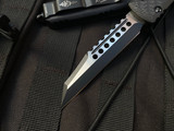 Microtech Ultratech Warhound Signature Series Carbon Fiber Top Black Aluminum Body w/ Tactical Black Plain Edge Blade (3.4") 119W-1CFS