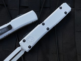 Microtech Ultratech D/E Storm Trooper White Cerakote Aluminum Body w/ Storm Trooper White Plain Edge Blade (3.4") 122-1STD