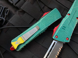 Microtech Combat Troodon T/E Bounty Hunter Edition Bounty Hunter Green Aluminum Body w/ Tri Tone Apocalyptic Partially Serrated Blade (3.8”) 144-11BH