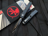 Microtech UTX-70 D/E Black Tactical Aluminum Body w/ Black Partially Serrated Blade (2.42") 147-2T