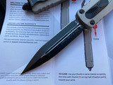 Microtech Dirac Delta D/E Cerakote Titanium Grey Aluminum Body w/ Black Plain Edge Blade (3.8") 227-1TG
