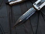 Microtech Dirac Delta D/E Cerakote Titanium Grey Aluminum Body w/ Black Partially Serrated Blade (3.8") 227-2TG