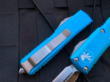 Microtech UTX-85 D/E Turquoise Aluminum Body w/ Satin Plain Edge Blade (3.1") 232-4TQ