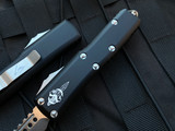 Microtech UTX-85 Warhound Black Aluminum Body w/ Stonewashed Plain Edge Blade (3.1") 719W-10S