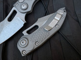 Microtech Stitch Auto S/E Natural Apocalyptic Aluminum Body w/ Apocalyptic Plain Edge Blade (3.75") 169-10APNC