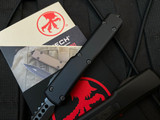 Microtech UTX-70 Warhound Shadow Black Aluminum Body w/ Shadow Black DLC Plain Edge Blade (2.42") 419W-1DLCTSH
