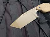 Blackside Customs X Strider Collab SLCC Fixed Blade Coyote Tan G10 Scales w/ XHP Coyote Tan Plain Edge Blade (3.75")