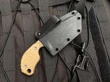 Blackside Customs X Strider Collab SLCC Fixed Blade Coyote Tan G10 Scales w/ XHP Coyote Tan Plain Edge Blade (3.75")