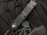 Microtech Combat Troodon D/E Cerakote Dark Tungston Aluminum Body w/ Cerakote Dark Tungston Partially Serrated Blade (3.8") 142-2CDT