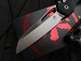 Microtech MSI S/E RAM-LOK Folder Black Tri-Grip Polymer Body w/ M390MK Stonewashed Plain Edge Blade (3.75") 210T-10PMBK