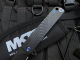 Medford M-48 Folder Black Aluminum/PVD Ti Body and Blue Hardware/Clip w/ S45VN PVD Plain Edge Blade (3.9")