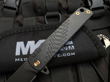 Medford M-48 Folder Black Aluminum/PVD Ti Body and Bronzed Hardware/PVD Clip  w/ S45VN PVD Plain Edge Blade (3.9")