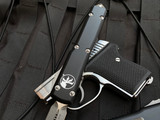 Microtech Ultratech D/E Black Aluminum Body w/ Apocalyptic Plain Edge Blade (3.4") 122-10AP