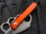 Microtech Ultratech D/E Orange Aluminum Body w/ Satin Plain Edge Blade (3.4") 122-4OR