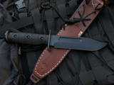 Medford USMC Fighter FIxed Blade Black G10 Handles w/ S35VN Black PVD Plain Edge Blade (6.5")