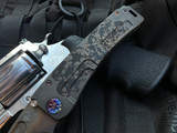 Medford Marauder-H Folder PVD Ghosted "Skulls" Body w/ Flamed Hardware/Clip and S35VN Vulcan Drop Point Blade (3.75")
