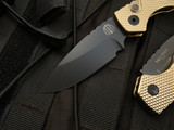 Pro-Tech Strider PT+ Textured AlBronze Body w/ MOP Button and Magnacut DLC Plain Edge Blade (3.06") PT236