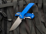 Pro-Tech Mordax Button Lock Flipper Blue Aluminum Body w/ Magnacut Stonewashed Blade (3.5”) MX101-BLUE