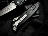 Microtech Socom Elite T/E Manual Folder Black Aluminum Body w/ Stonewashed Plain Edge Blade (3.4") 161-10