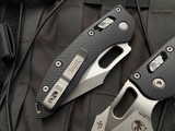 Microtech Borka Manual RAM-LOK Folder Fluted Black G10 Body w/ Apocalyptic Plain Edge Blade (3.7") 169RL-10APFLGTBK