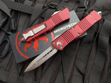 Microtech Combat Troodon D/E Merlot Aluminum Body w/ Stonewashed Plain Edge Blade (3.8") 142-10MR