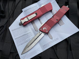 Microtech Combat Troodon D/E Merlot Aluminum Body w/ Satin Plain Edge Blade (3.8") 142-4MR