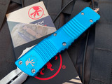 Microtech Combat Troodon D/E Turquoise Aluminum Body w/ Satin Plain Edge Blade (3.8") 142-4TQ