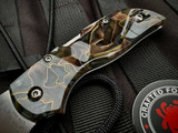 Spyderco Chaparral Raffir Noble Brass/Acrylic Scales w/ Satin Plain Edge Blade (2.8") C152RNP