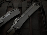 Microtech Glykon Shadow DLC Titanium and Aluminum Body w/ DLC Shadow Plain Edge Blade (3.75") 184-1DLCTSH