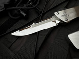 Marfione Custom Combat Troodon Stainless Steel Body w/ Carbon Fiber Switch and Mirror Polished Blade (3.8")