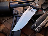 Microtech Amphibian S/E RAM-LOK Folder Fluted Black Aluminum Body w/ Stonewashed Plain Edge Blade (3.9") 137RL-10FL