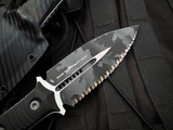 Microtech x Borka SBD Fixed Blade Urban Camo Black G10 Scales w/ Urban Camo Full Serrated Blade (4.4") 201-3UCS