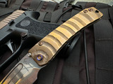 Medford Slim Midi Beadblast/Bronzed "Tremors" Body w/ Flamed Hardware/Clip and S45VN Tumbled Drop Point Blade (3.25")